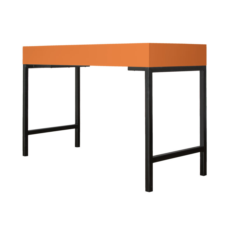 Maple Writing Desk, Citrus Orange