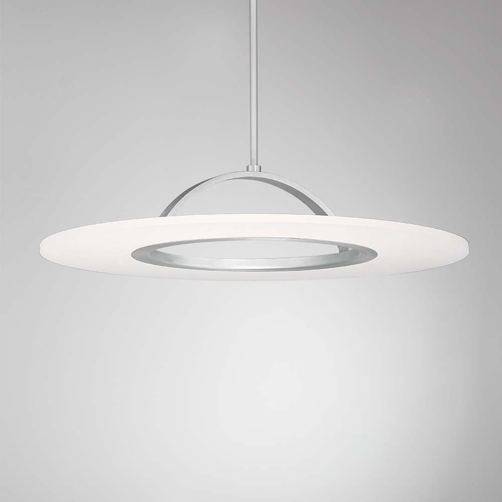 Zamir 1 - Light 28" Unique/Statement Circle LED Semi Flush Mount Orren Ellis Fixture 
