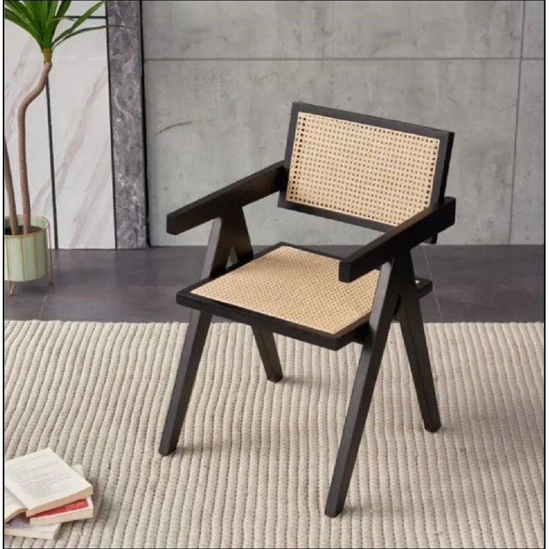 Chaise de salle à manger Cane , Noir, noir, noir, noir