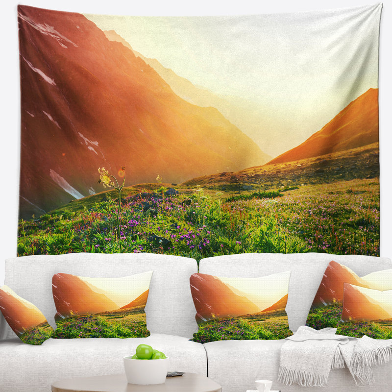 Tapisserie paysage belle sur une journée ensoleillée, H 68 po x l 80 po