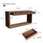 Console Elowen de 60 po avec 2 tiroirs et table de canapé en bois-211287717
