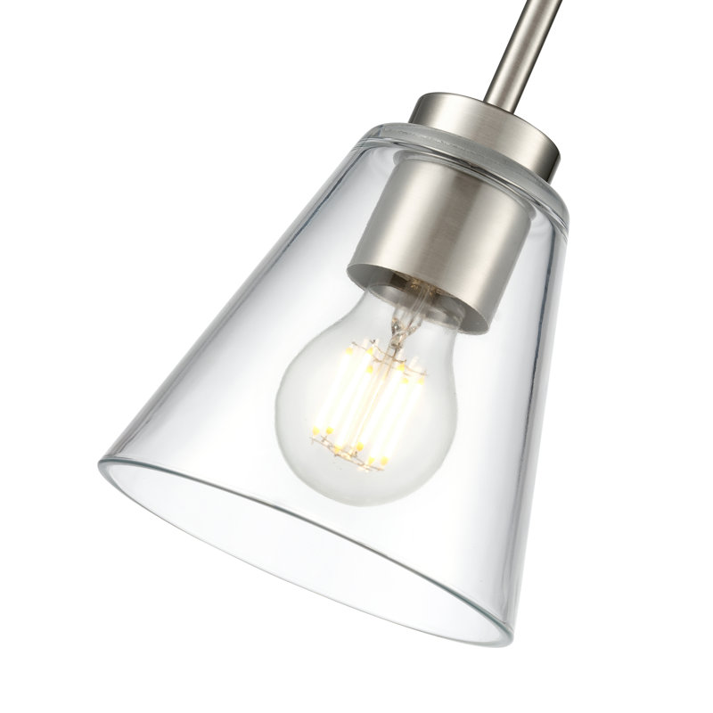 Mini-luminaire suspendu 1 lumière 5,75 po Strayhan - Nickel brossé, Nickel brossé