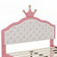 Lit de princesse en cuir de polyuréthane avec tête de lit touffetée pour une chambre de rêve et élégante-365497386