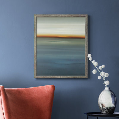 Toile encadrée «Beside the Blue I» de qualité supérieure - prête à être accrochée