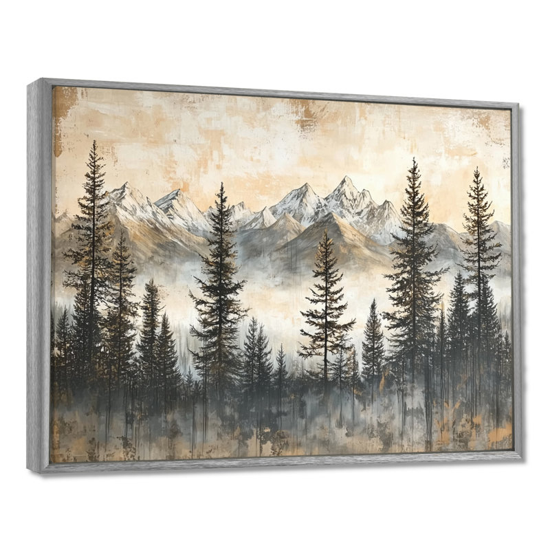 Gerarde - Landscapes Wall Art, Argent argent, H 34 po x l 44 po, Impression encadrée flottante