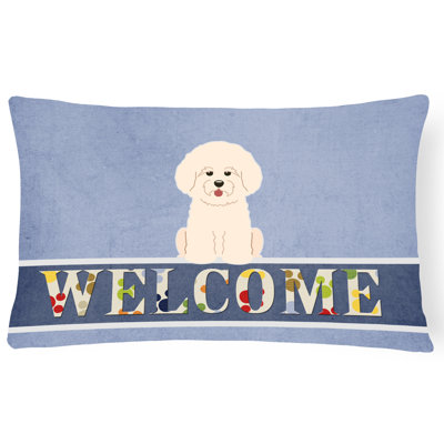 Coussin Bichon Frise Welcome