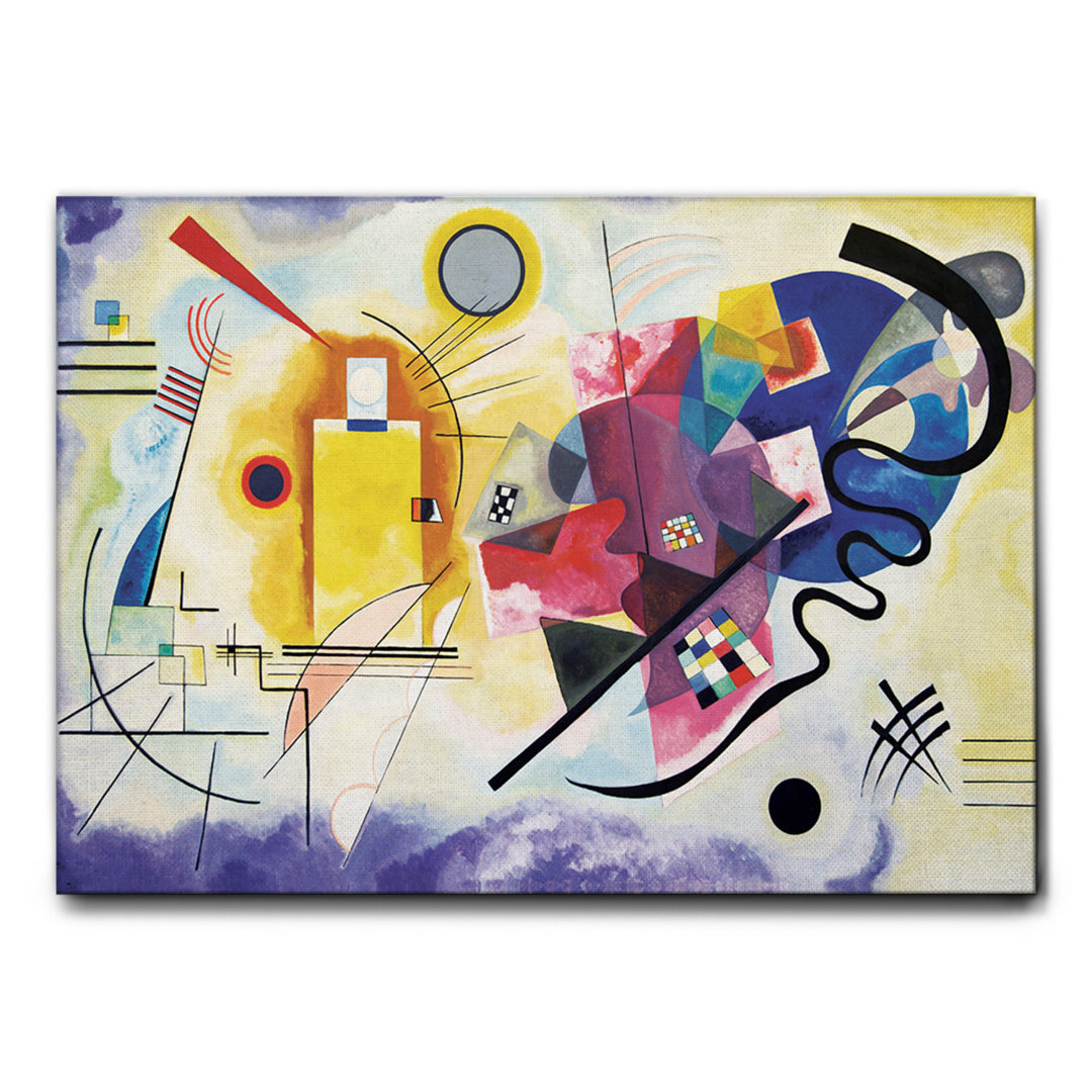 Leinwandbild Gelb Rot und Blau von Vassily Kandinsky