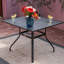 Ensemble repas d'extérieur 7 pièces avec chaises pivotantes, table carrée, parasol et base de jardin, balcon, bord de piscine