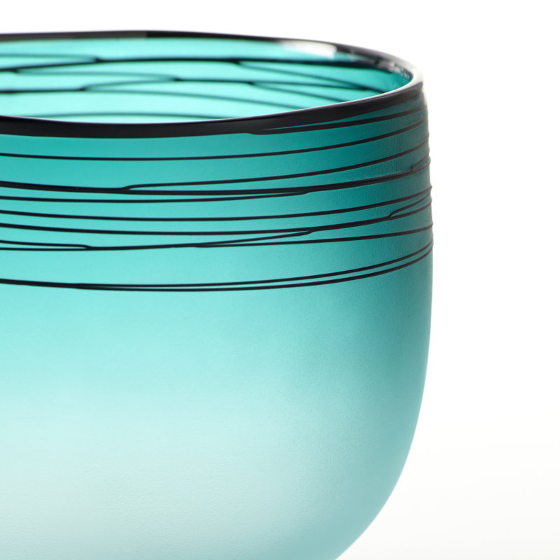 Kapalua Glass Table Vase, 9.25" H x 9" W x 8.75" D