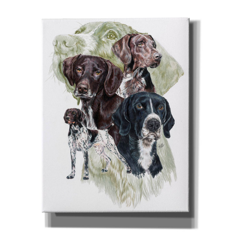 «German Short Haired Pointer» par Barbara Keith, H 34 po x l 26 po x P 1,5 po