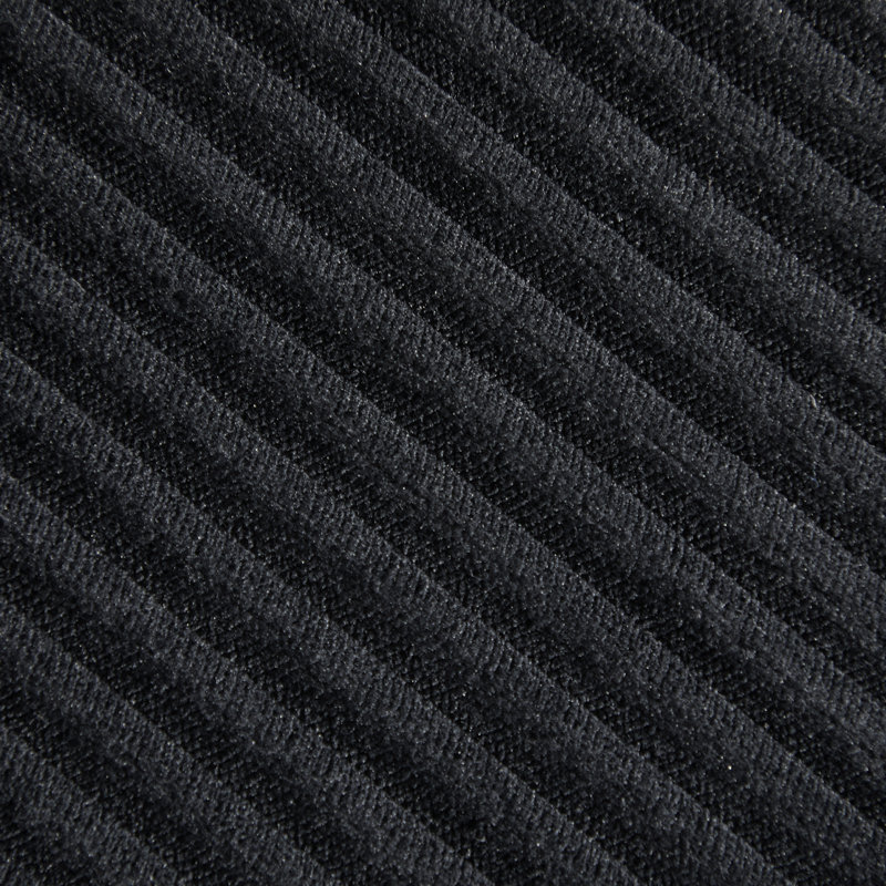 Chaise berçante en velours côtelé avec repose-pieds Rocking Chairs, Black