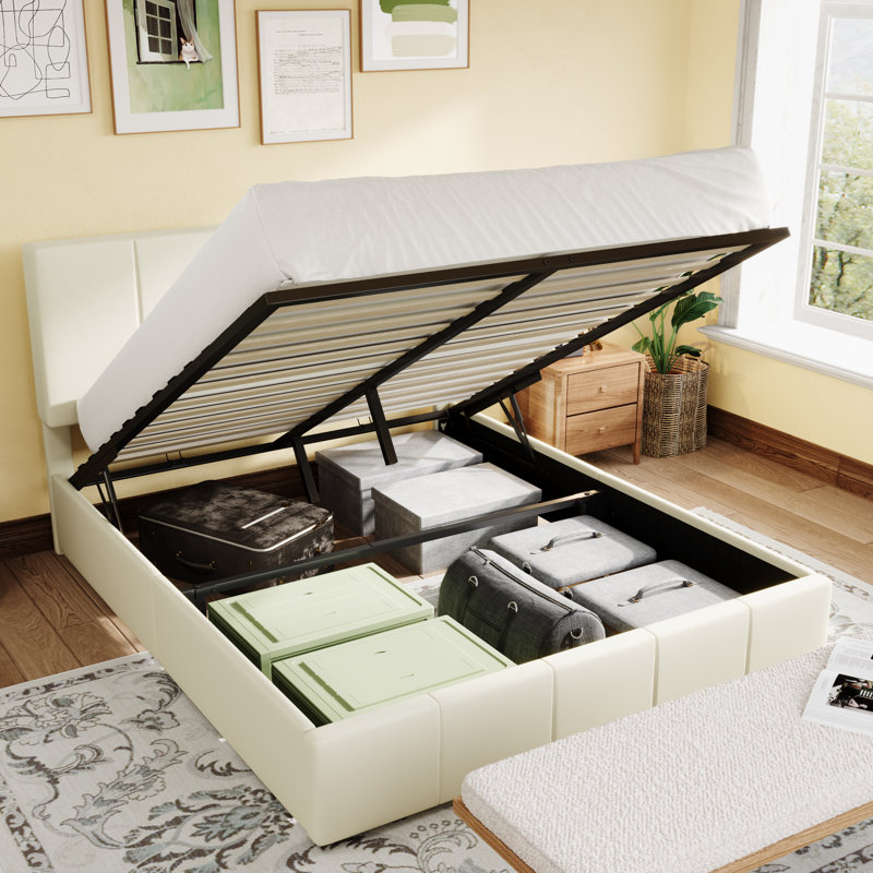 Latitude Run® Hydraulic Lift Up Upholstered Platform Bed with ...