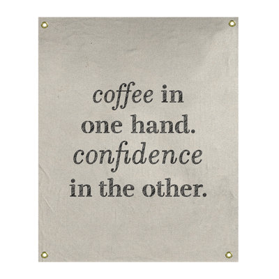 Tapisserie de polyester à citation de café et de confiance en polyester