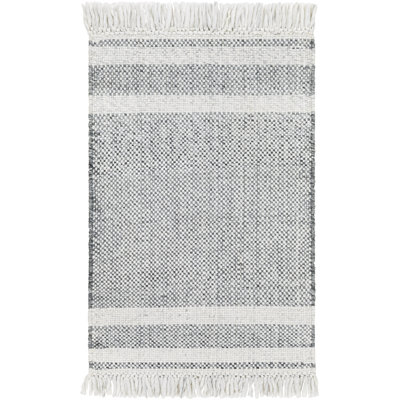 Tissu à rayures tissé à la main et à plat recyclé Bretson P.E.T. Tapis