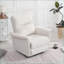 Fauteuil inclinable manuel inclinable pour petits espaces, chambre de bébé en tissu gris ardoise | Tissu | Rembourré