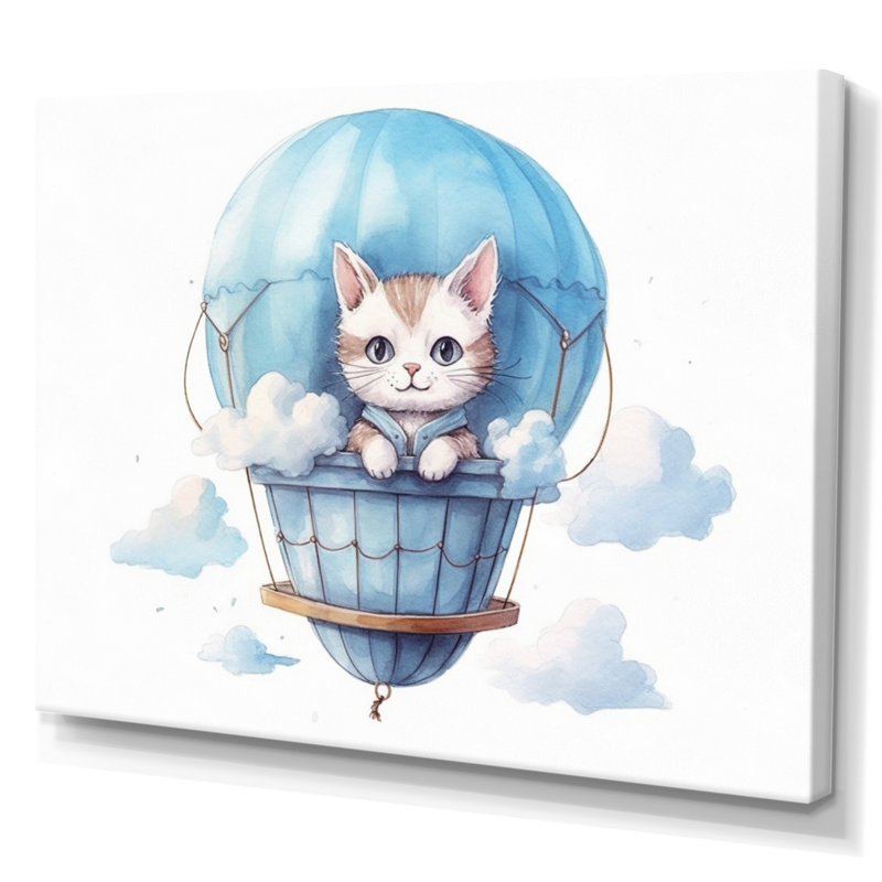«Nursery Kitten Cuddles I», reproduction sur toile, H 24 po x l 32 po x P 1 po, Toile tendue