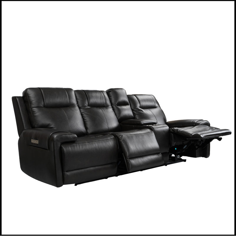 107'' Genuine Leather Reclining Sofa