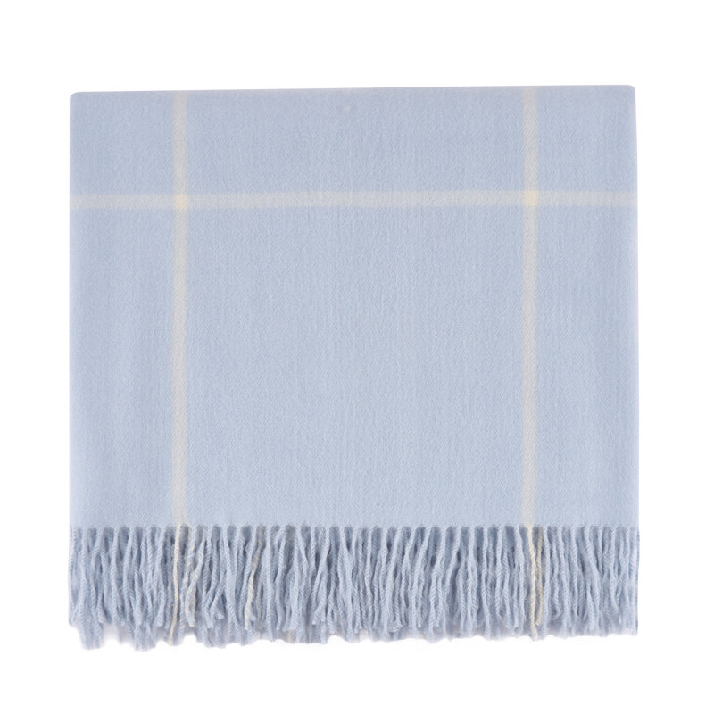 Glasgow 50" x 60" Throw, Light Blue