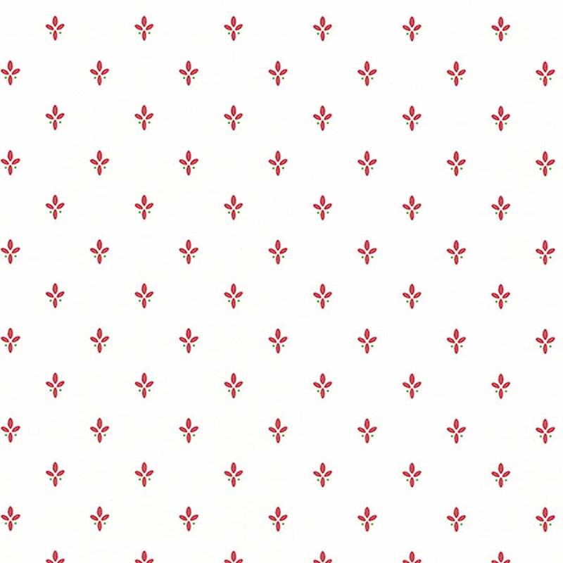 Griffeth Floral Roll, White/Red