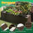 6X3x2ft Galvanized Raised Garden Bed, Outdoor Planter Garden Boxes Large Metal Planter Box For Gardening Vegetables Fruits Flowers, Brown-868105470-868105467