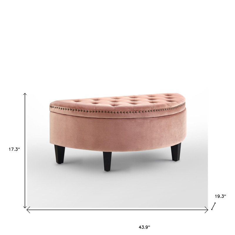 Rangement demi-cercle capitonné noir 44 po Venne, Rosé