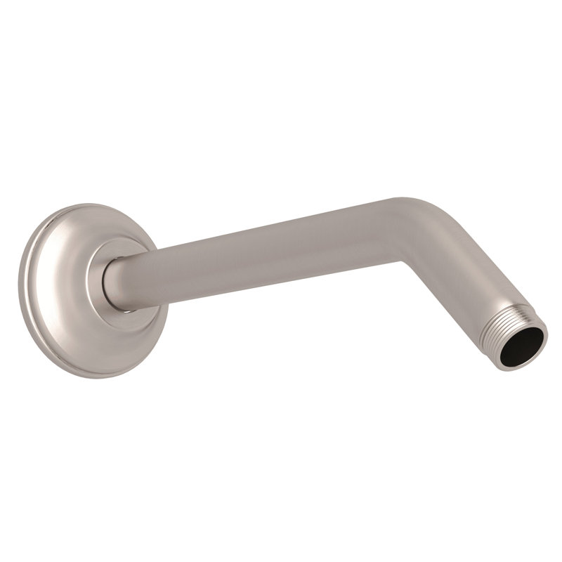 9" Reach Wall Mount Shower Arm, Satin Nickel