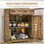 Buffet rustique brun avec tablette réglable-361873927