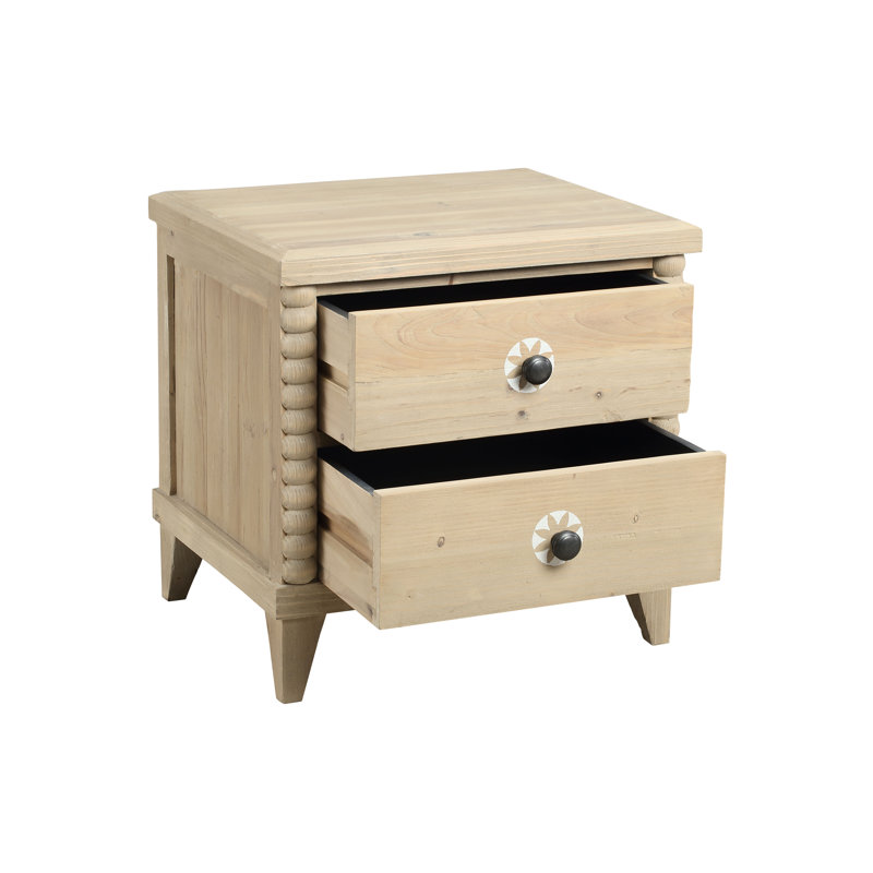 Guthmar 45cm W Solid Wood Bedside Table