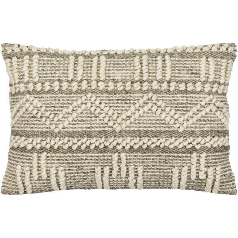Doralia Embroidered Throw Pillow, Taupe, Down