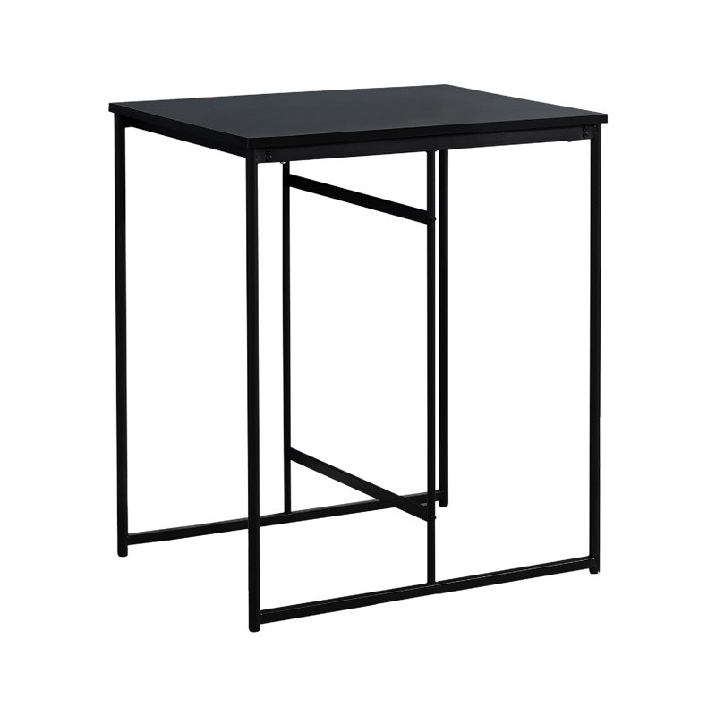 Table de salle à manger à hauteur de comptoir Jenie, minimaliste, petit espace, noir, Noir, Noir