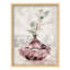 Aquarelle de fleurs dans un vase en verre rose-101376421-101376418
