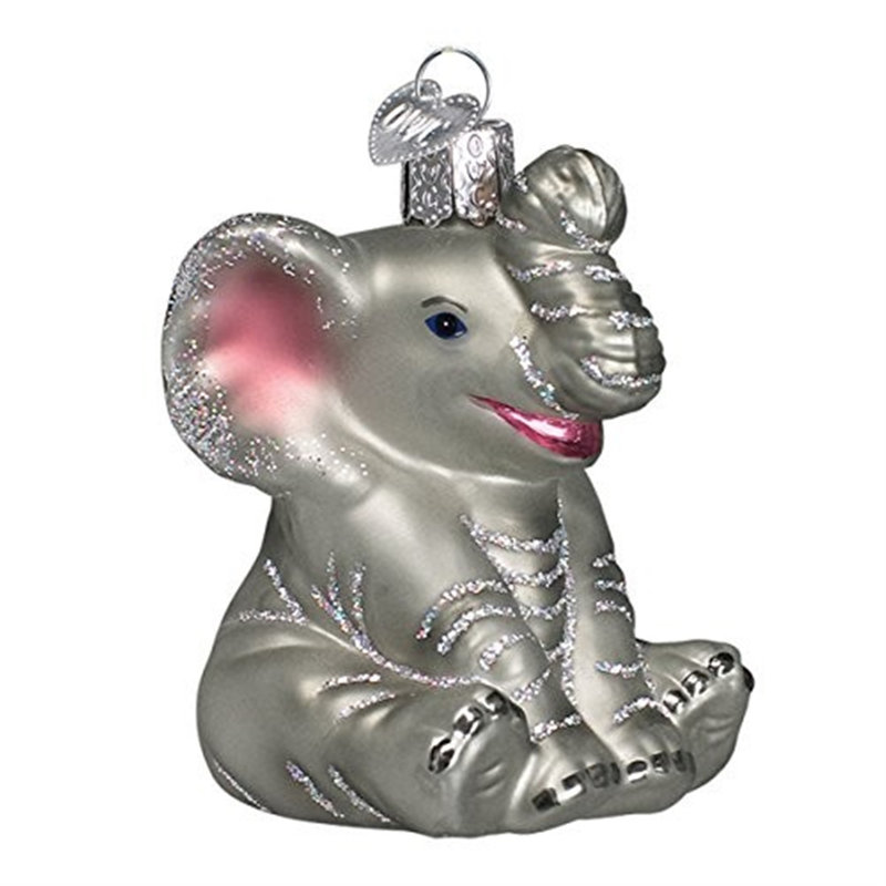 Ornement en verre soufflé Old Christmas Christmas, petit éléphant