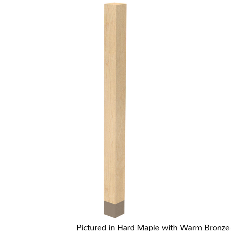 Mercutio Table Leg, 42.25" H x 3" W x 3" D, Warm Bronze