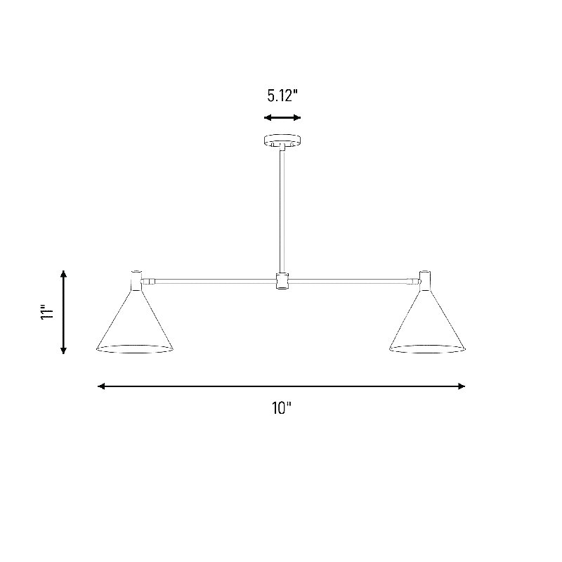 Moderne 2-Light Chandelier