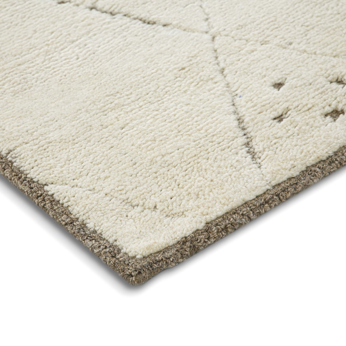 Carolan Brown Gray Hand-Tufted Wool Rug, Rectangle 2' x 3'