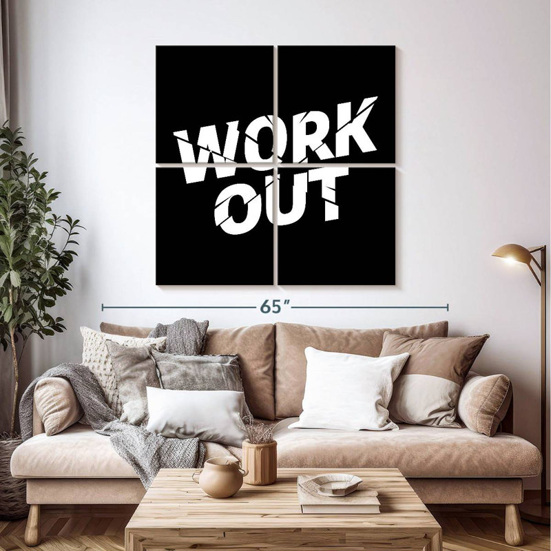 Kema Workout Typography, 45" H x 45" W