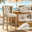 Tabourets de bar confortables, pieds en bois, chaises capitonnées pour la cuisine