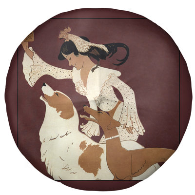Coussin de sol pour affiche auguste roubille dog