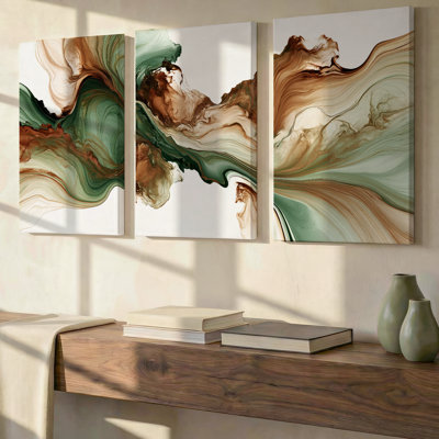 Ensemble exclusif de 3 grandes toiles abstraites aux couleurs vives, décorées avec des éclaboussures colorées. Décoration moderne pour le salon, la chambre, le bureau et la maison.