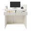 Bureau d'accueil moderne avec port USB et bande DEL, supportant une charge de 200 kg, idéal pour les bureaux, les salons de coiffure et les magasins.