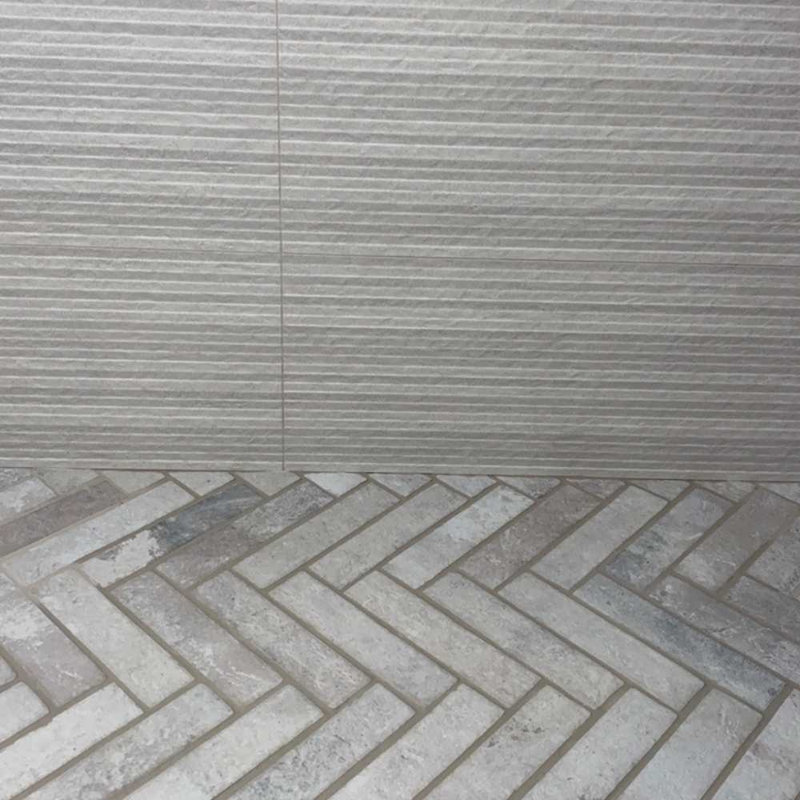 Brick City 2" x 10" Porcelain Floor and Wall Tile, Fog