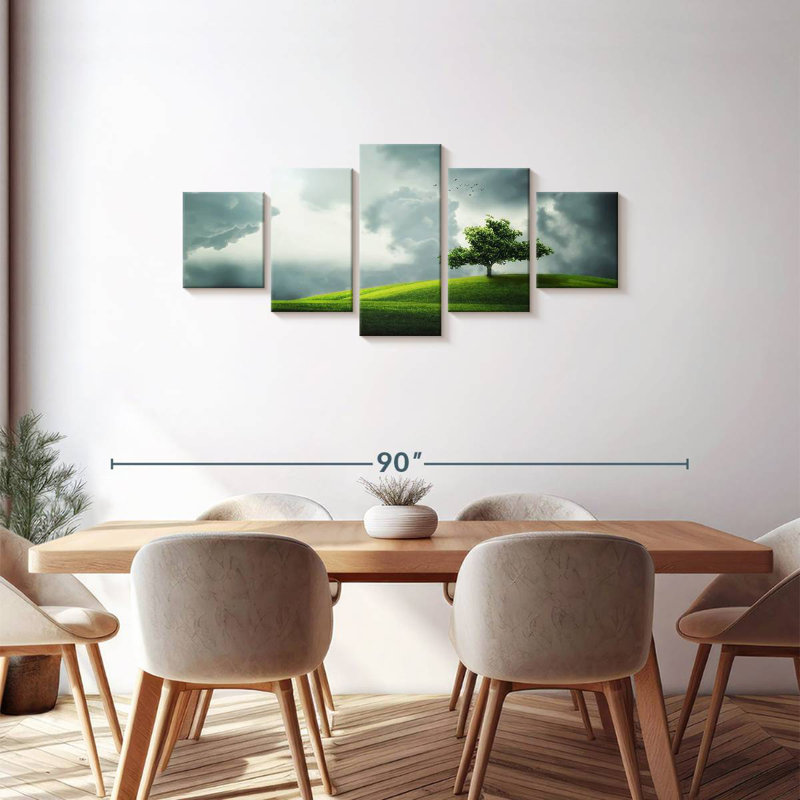 Cloudy Field, 30" H x 68" W