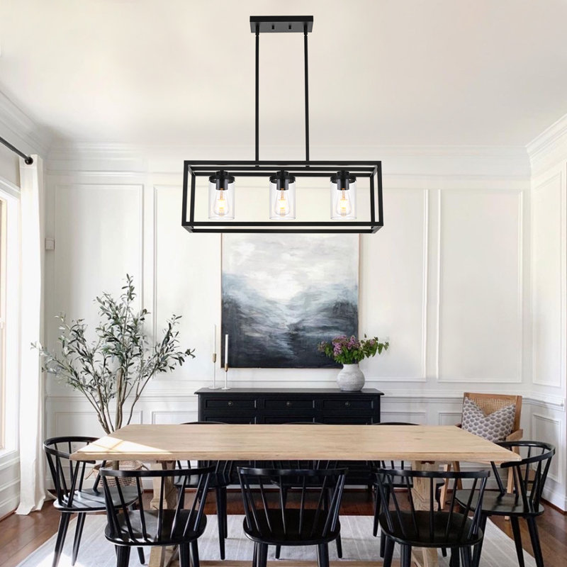 Joeseline 3 - Light Kitchen Island Pendant, Black