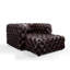 Canapé modulaire rembourré avec repose-pieds 48,4 po
