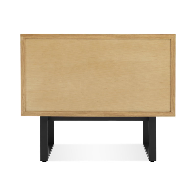 Series 11 2 - Drawer Nightstand, Black/White Oak