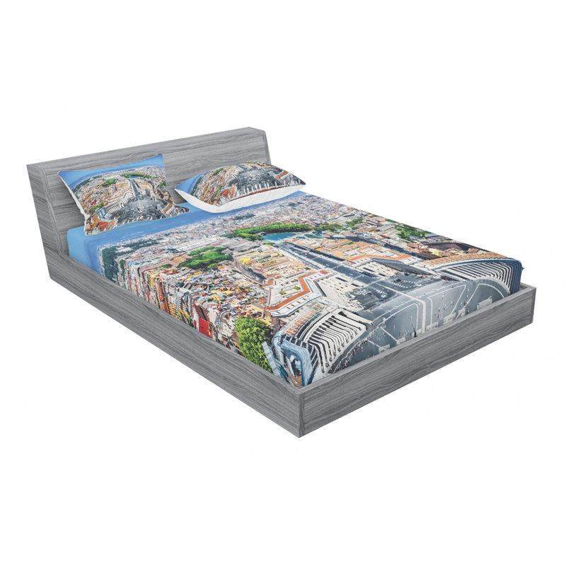 Microfiber Sheet Set, Queen Sheet Set with Fitted Sheet