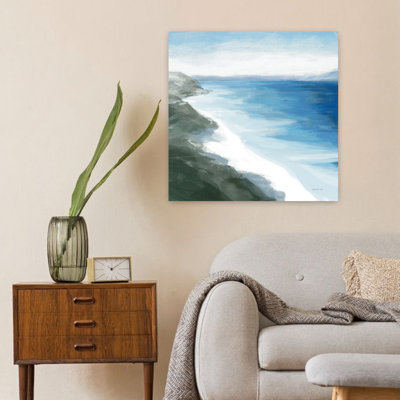 Coastal Coastline With Beach Black Art