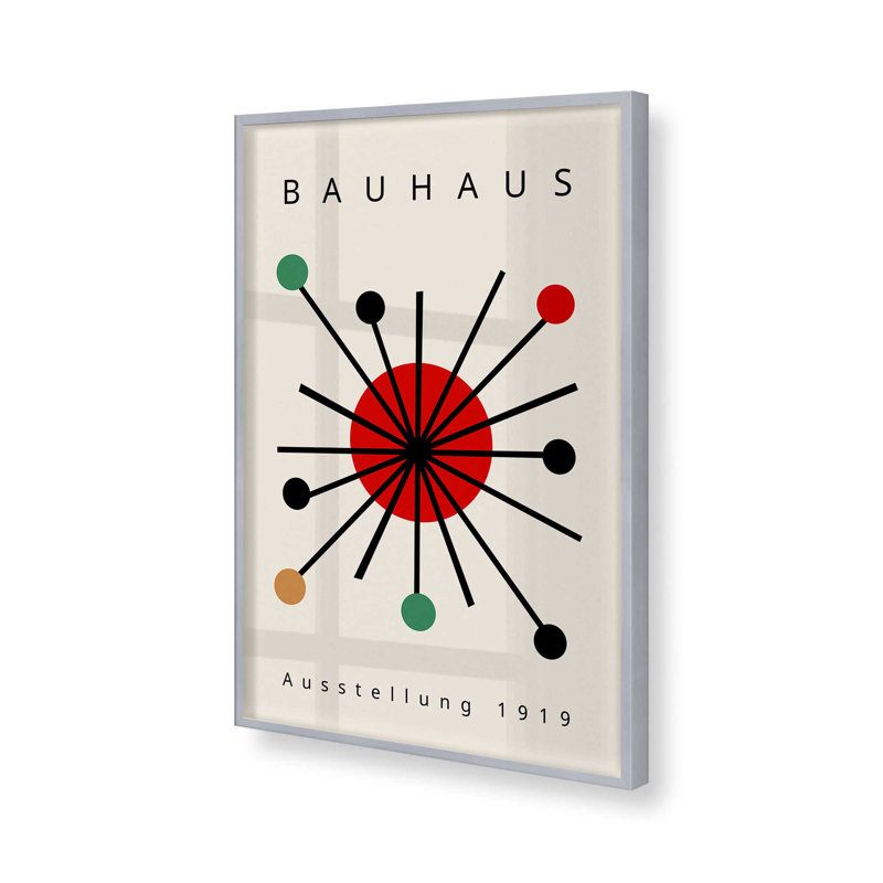 Éclat audacieux du Bauhaus, Cadre simple en chrome poli poli, H 37,25 po x l 25,25 po