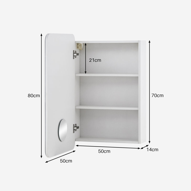 Nikiesha Wall Mounted Required Bathroom Cabinet