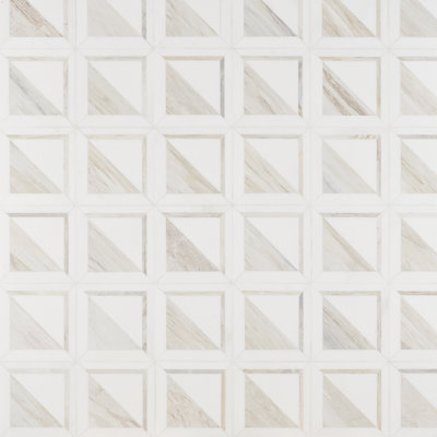 Carreau de fantaisie en marbre pour mur et plancher 8,5 po x 8,5 po Ruit